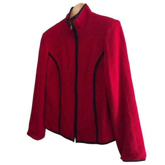 TRANSITIONS Wool Blend zip up Blazer Jacket Womens Size S EUC CLASSY! - Picture 3 of 10